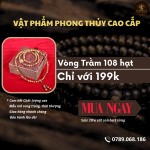 Vòng trầm hương 108 hạt mix hoa sen